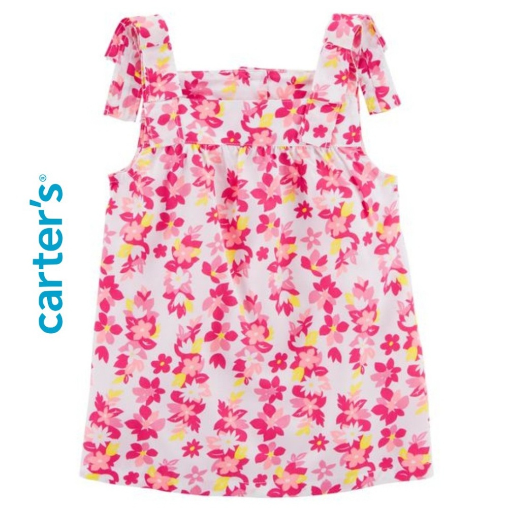 Floral Tie-Shoulder Tank